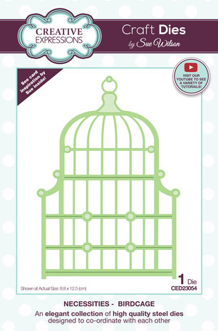 Creative Expressions Sue Wilson Craft Die Necessities Birdcage (CED23054) (OUTLET) Creative Expressions Sue Wilson Craft Die Necessities Birdcage (CED23054) (OUTLET)