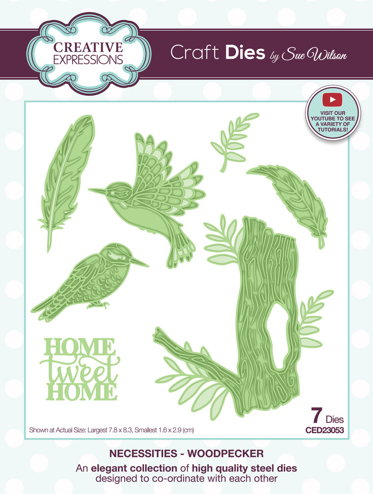 Creative Expressions Sue Wilson Craft Die Necessities Woodpecker (CED23053) (OUTLET)