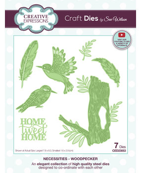 Creative Expressions Sue Wilson Craft Die Necessities Woodpecker (CED23053) (OUTLET)