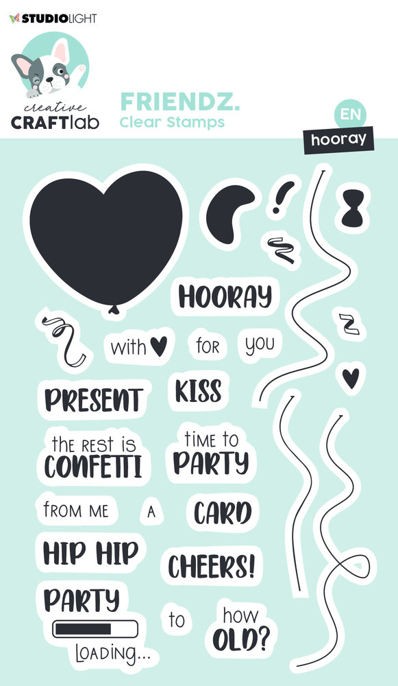 Creative Craftlab Friendz Clear Stamp Festive Texts Hooray EN (CCL-FR-STAMP261) (OUTLET) Creative Craftlab Friendz Clear Stamp Festive Texts Hooray EN (CCL-FR-STAMP261) (OUTLET)