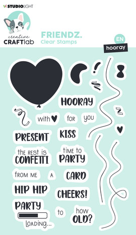 Creative Craftlab Friendz Clear Stamp Festive Texts Hooray EN (CCL-FR-STAMP261) (OUTLET) Creative Craftlab Friendz Clear Stamp Festive Texts Hooray EN (CCL-FR-STAMP261) (OUTLET)
