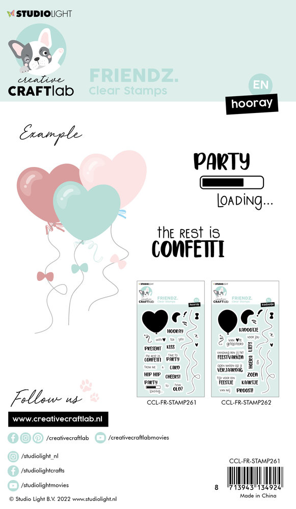 Creative Craftlab Friendz Clear Stamp Festive Texts Hooray EN (CCL-FR-STAMP261) (OUTLET) Creative Craftlab Friendz Clear Stamp Festive Texts Hooray EN (CCL-FR-STAMP261) (OUTLET)