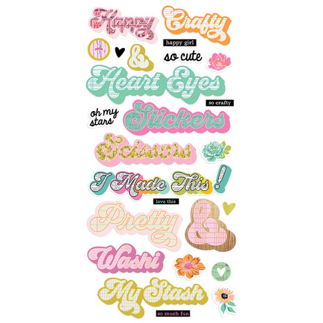 Simple Stories Let's Get Crafty Foam Stickers (17221) (DISCONTINUED)