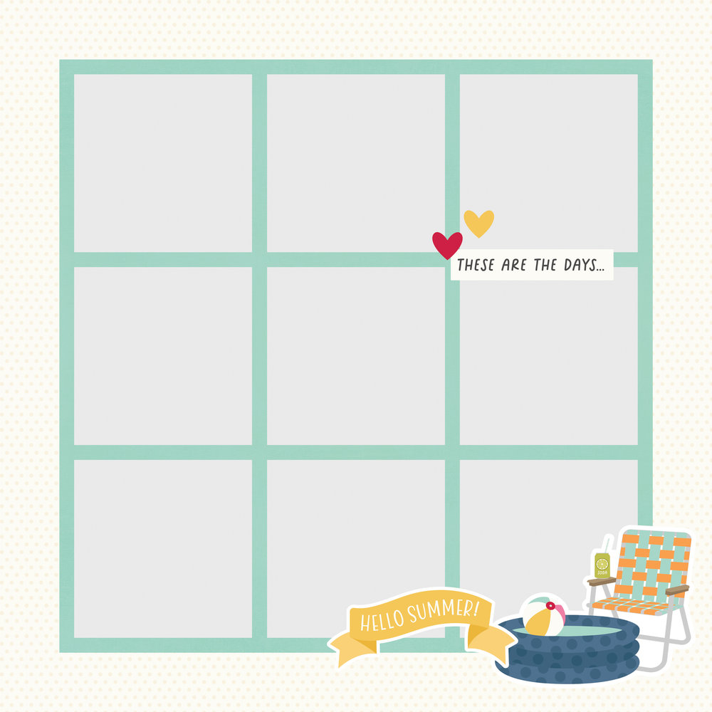 Simple Stories Summer Lovin' Simple Pages Page Pieces (17327) (DISCONTINUED)