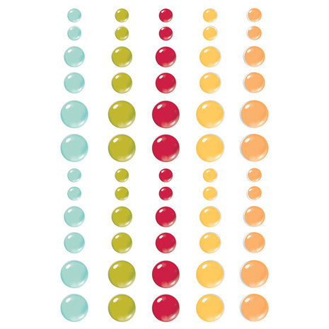 Simple Stories Summer Lovin' Enamel Dots (17324) (DISCONTINUED)