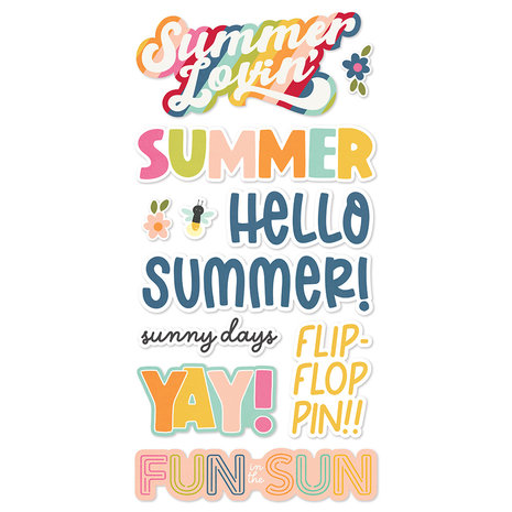 Simple Stories Summer Lovin' Foam Stickers (17321) (OUTLET)