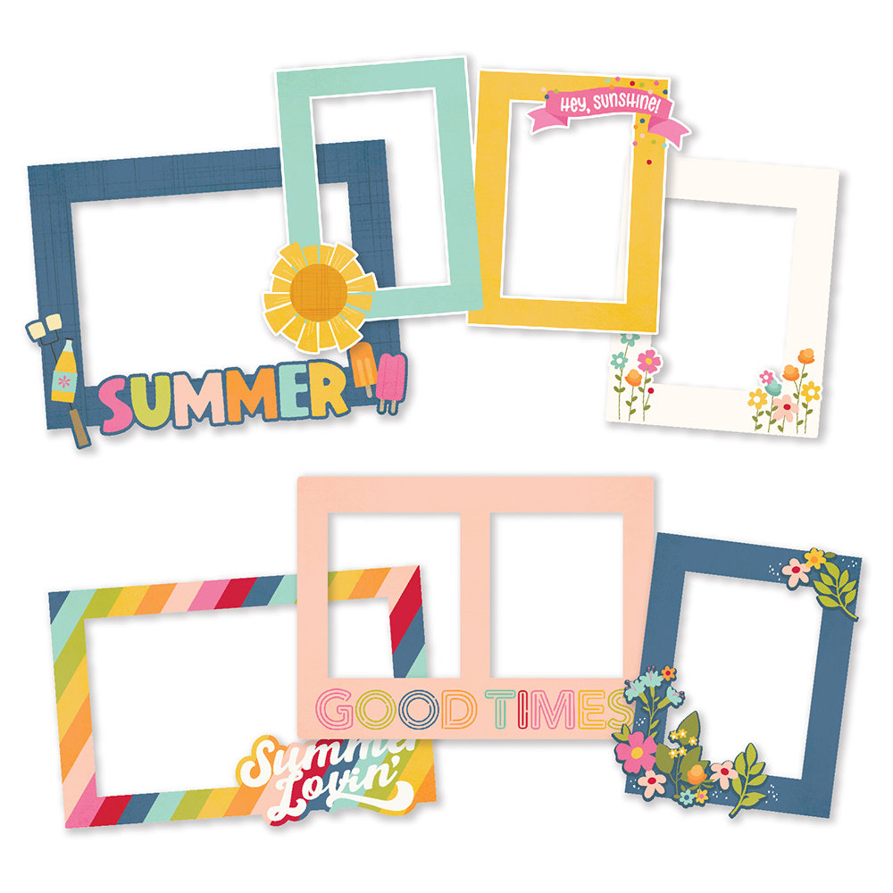 Simple Stories Summer Lovin' Chipboard Frames (17320) (DISCONTINUED)