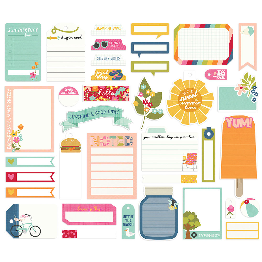 Simple Stories Summer Lovin' Journal Bits (17318) (DISCONTINUED)