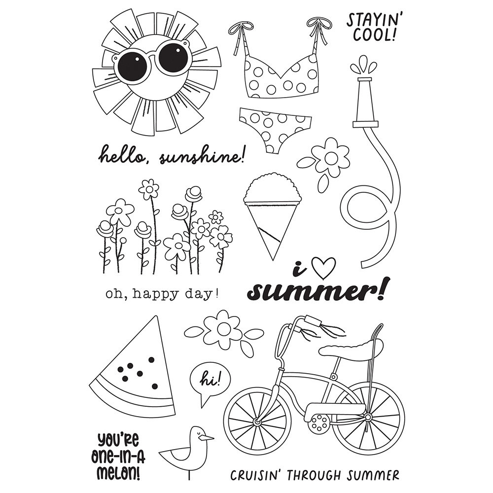 Simple Stories Summer Lovin' Clear Stamps (17315) (OUTLET)