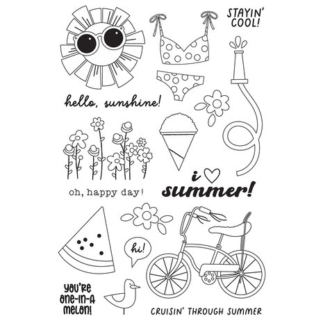 Simple Stories Summer Lovin' Clear Stamps (17315) (DISCONTINUED)