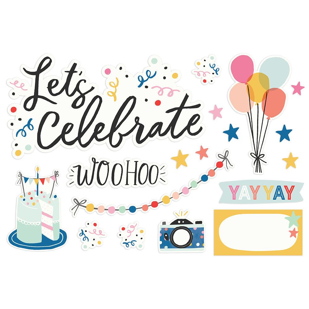 Simple Stories Celebrate! Simple Pages Page Pieces (17428) (DISCONTINUED)