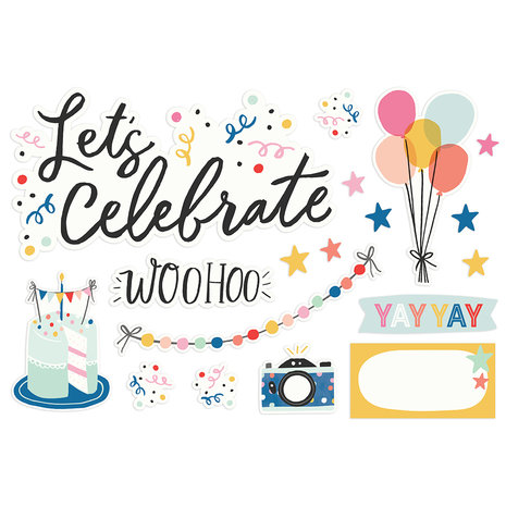 Simple Stories Celebrate! Simple Pages Page Pieces (17428) (DISCONTINUED)