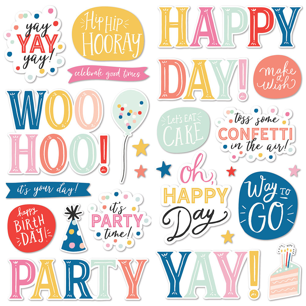 Simple Stories Celebrate! Foam Stickers (17422) (DISCONTINUED)