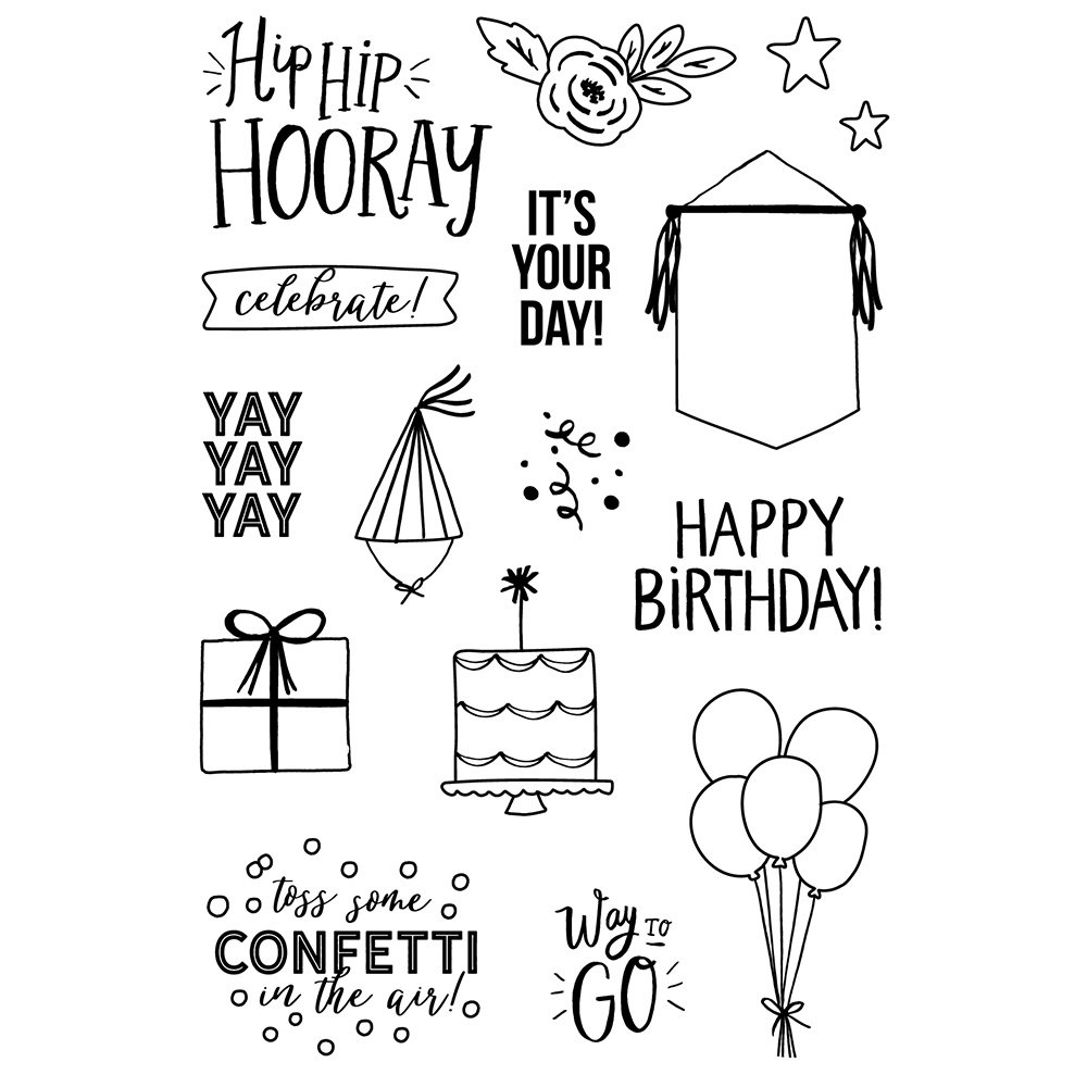 Simple Stories Celebrate! Clear Stamps (17415) (DISCONTINUED)