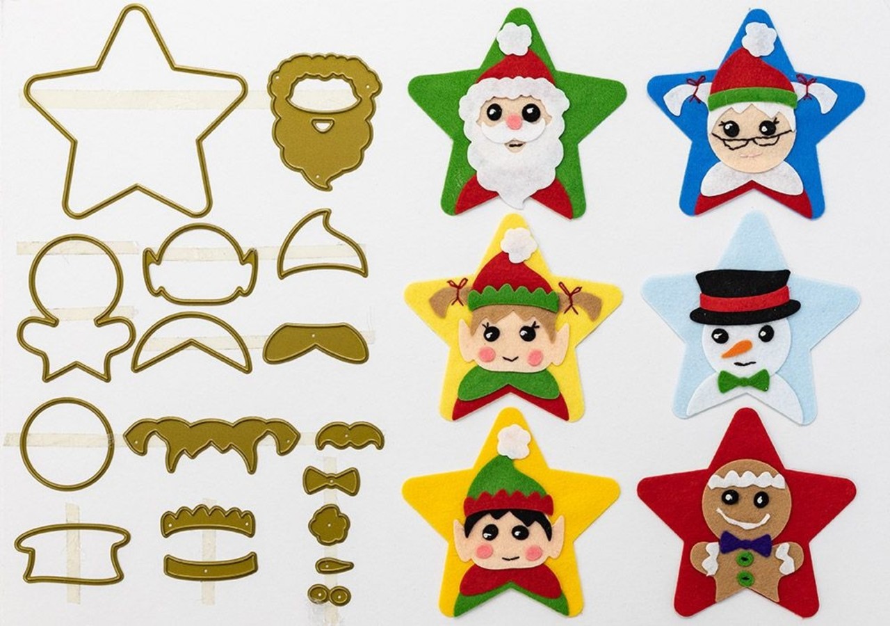 Gemini Festive Friends Appliqué Dies (GEM-MCD-FESFRI) (DISCONTINUED)