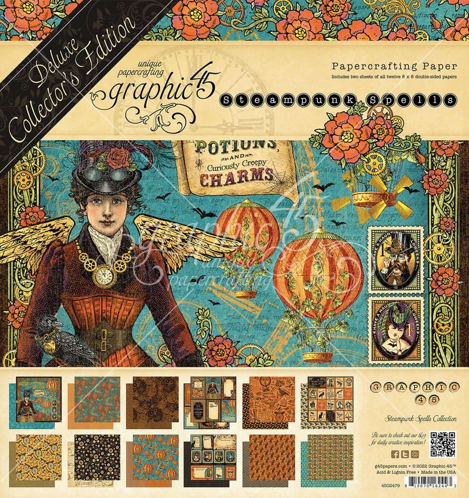 Graphic 45 Steampunk Spells 8x8 Inch Paper Pad (4502479) (DISCONTINUED) Graphic 45 Steampunk Spells 8x8 Inch Paper Pad (4502479) (DISCONTINUED)