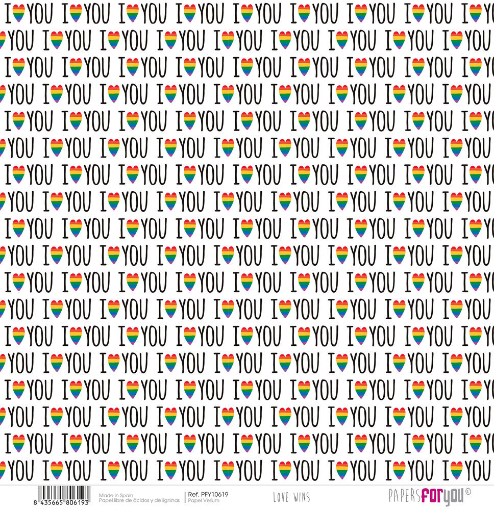 Papers For You Love Wins Vellum Paper Pack (6pcs) (PFY-10614) (DISCONTINUED) Papers For You Love Wins Vellum Paper Pack (6pcs) (PFY-10614) (DISCONTINUED)