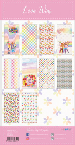 Papers For You Love Wins Slim Scrap Paper Pack (10pcs) (PFY-10613) (DISCONTINUED)