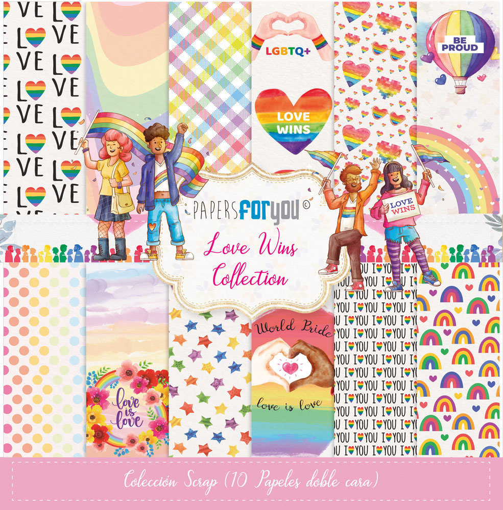 Papers For You Love Wins Scrap Paper Pack (10pcs) (PFY-10601) (DISCONTINUED)