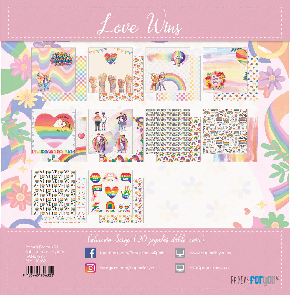 Papers For You Love Wins Mini Scrap Paper Pack (20pcs) (PFY-10632) (DISCONTINUED) Papers For You Love Wins Mini Scrap Paper Pack (20pcs) (PFY-10632) (DISCONTINUED)