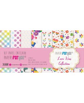 Papers For You Love Wins Canvas Scrap Pack (8pcs) (PFY-10622) (DISCONTINUED)
