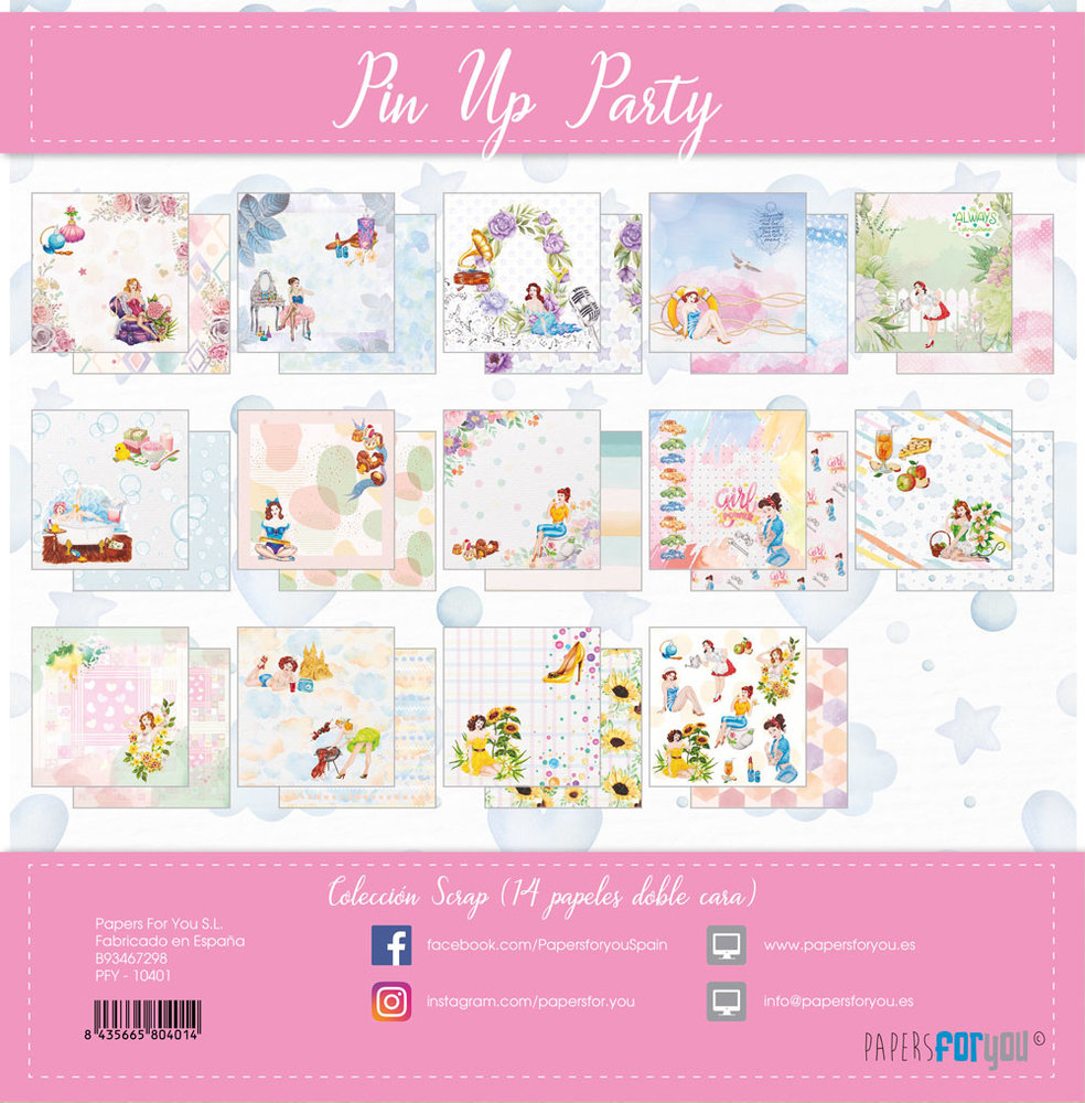 Papers For You Pin Up Party Scrap Paper Pack (14pcs) (PFY-10401) (DISCONTINUED) Papers For You Pin Up Party Scrap Paper Pack (14pcs) (PFY-10401) (DISCONTINUED)