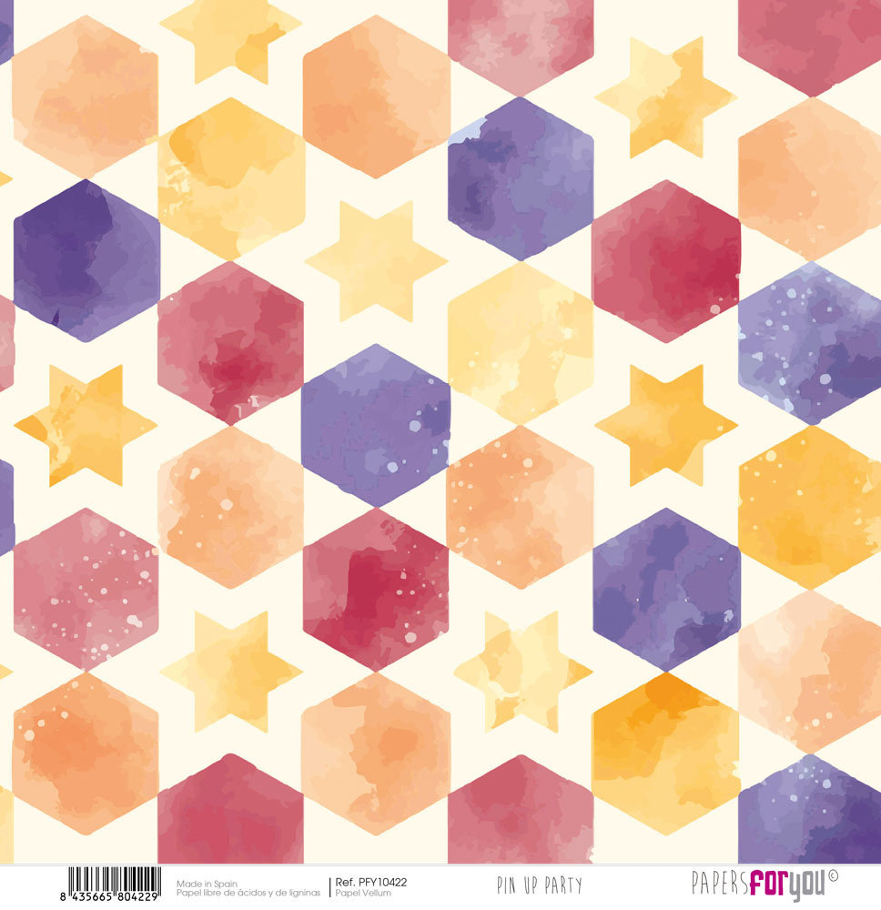 Papers For You Pin Up Party Vellum Paper Pack (6pcs) (PFY-10418) (DISCONTINUED)