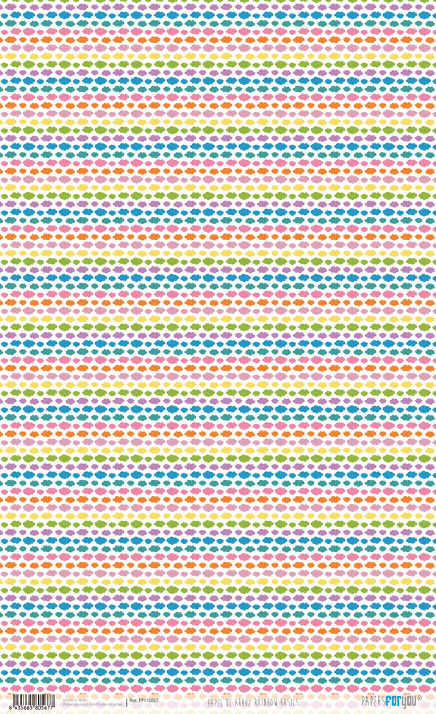 Papers For You Rainbow Basics Rice Paper Kit (8 pcs) (PFY-10563) (DISCONTINUED)