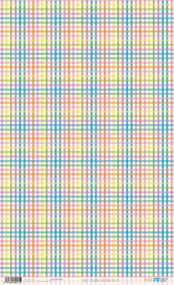 Papers For You Rainbow Basics Rice Paper Kit (8 pcs) (PFY-10563) (DISCONTINUED)