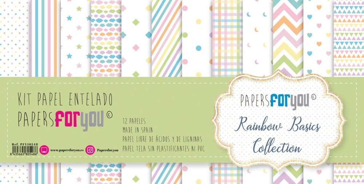 Papers For You Rainbow Basics Canvas Scrap Pack (12pcs) (PFY-10548) (DISCONTINUED) Papers For You Rainbow Basics Canvas Scrap Pack (12pcs) (PFY-10548) (DISCONTINUED)