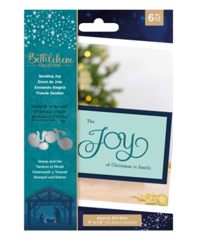 Crafter's Companion Bethlehem Collection Stamp & Die Sending Joy (BC-STD-SEJO) (OUTLET)
