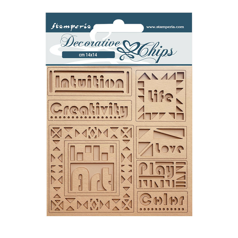 Stamperia Decorative Chips Bauhaus Writings (SCB141) (DISCONTINUED)