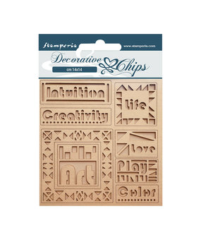 Stamperia Decorative Chips Bauhaus Writings (SCB141) (DISCONTINUED)