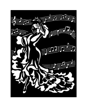 Stamperia Thick Stencil 20x25cm Desire Dancer (KSTD122) (DISCONTINUED) Stamperia Thick Stencil 20x25cm Desire Dancer (KSTD122) (DISCONTINUED)