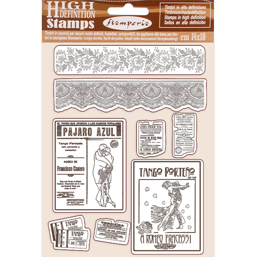Stamperia Natural Rubber Stamp Desire Borders and Frame (WTKCC216) (DISCONTINUED)