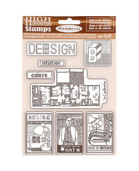 Stamperia Natural Rubber Stamp Bauhaus Design (WTKCC214) (DISCONTINUED)