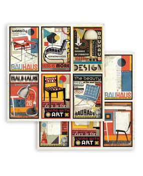 Stamperia Bauhaus 6 Cards 12x12 Inch Paper Sheets (10pcs) (SBB886) (DISCONTINUED)