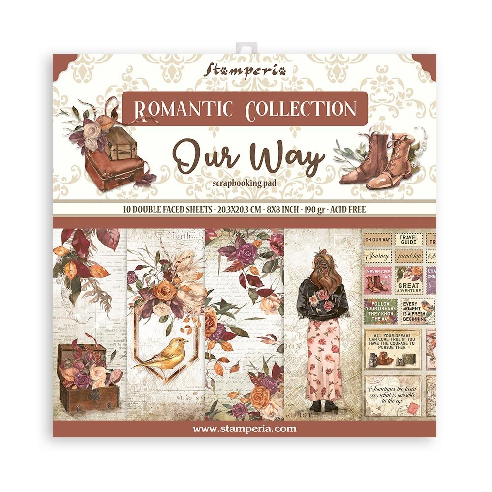Stamperia Our Way 8x8 Inch Paper Pack (SBBS64) Stamperia Our Way 8x8 Inch Paper Pack (SBBS64)
