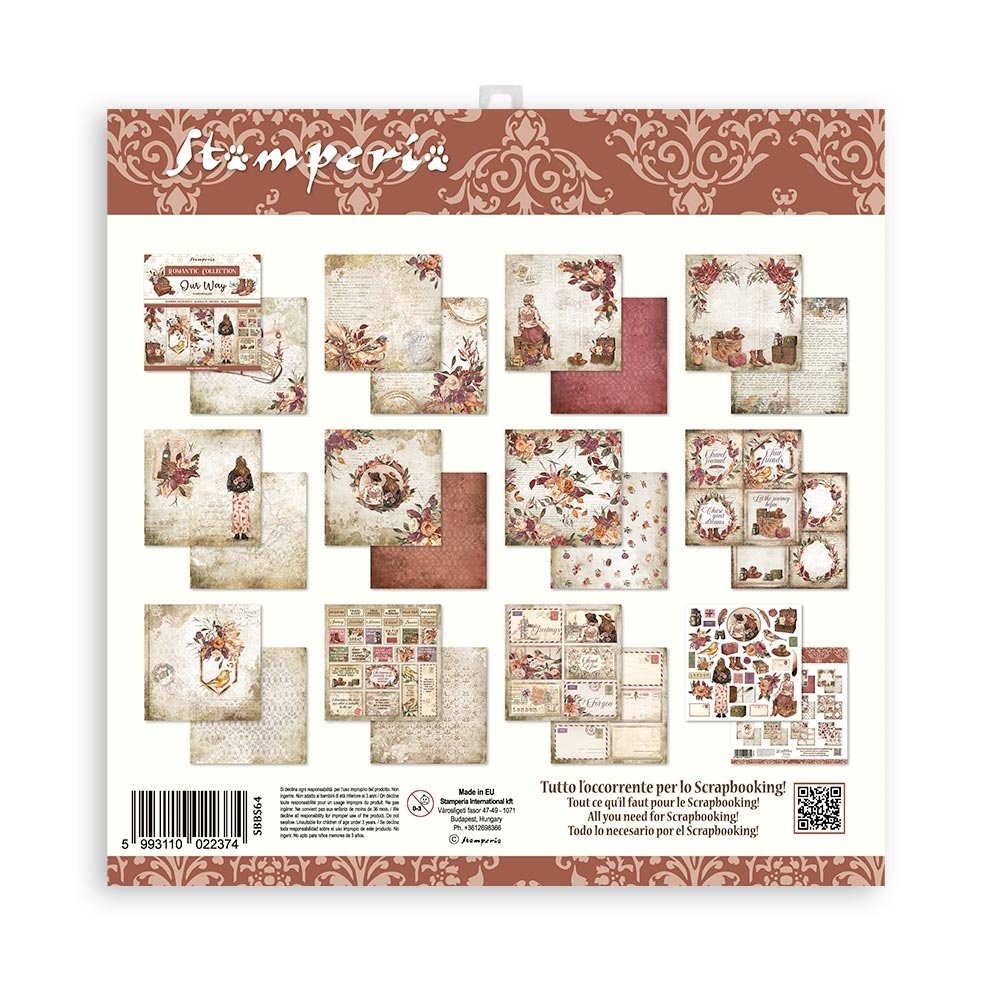 Stamperia Our Way 8x8 Inch Paper Pack (SBBS64) (DISCONTINUED) Stamperia Our Way 8x8 Inch Paper Pack (SBBS64) (DISCONTINUED)