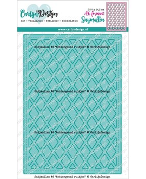 CarlijnDesign Snijmallen A6 Achtergrond Ruitjes (CDSN-0178) (DISCONTINUED)