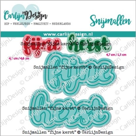 CarlijnDesign Snijmallen Fijne Kerst (CDSN-0184) (OUTLET)