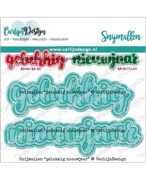 CarlijnDesign Snijmallen Gelukkig Nieuwjaar (CDSN-0187) (DISCONTINUED)