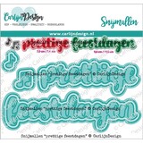 CarlijnDesign Snijmallen Prettige Feestdagen (CDSN-0186) (DISCONTINUED)