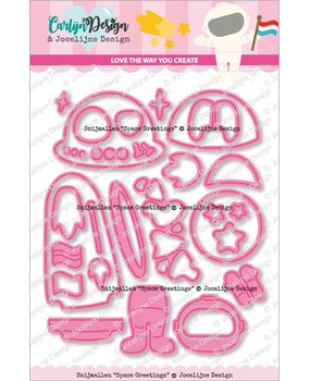 CarlijnDesign Snijmallen Space Greetings (CDJD-0031) (DISCONTINUED)