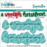 CarlijnDesign Snijmallen Vrolijk Kerstfeest (CDSN-0185) (DISCONTINUED)