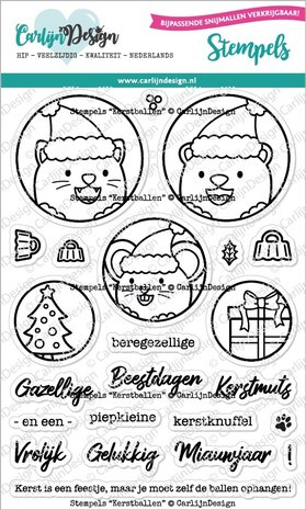 CarlijnDesign Stempels Kerstballen (CDST-0090) (DISCONTINUED) CarlijnDesign Stempels Kerstballen (CDST-0090) (DISCONTINUED)