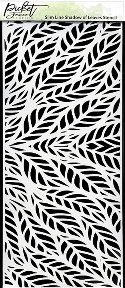 Picket Fence Studios Slim Line Shadow of Leaves 4x10 Inch Stencil (SC-316) (OUTLET)