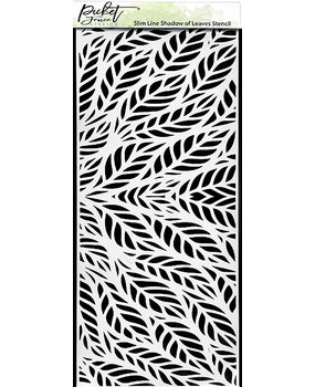 Picket Fence Studios Slim Line Shadow of Leaves 4x10 Inch Stencil (SC-316) (OUTLET)