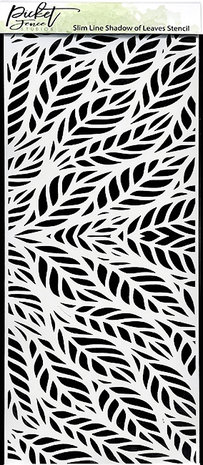 Picket Fence Studios Slim Line Shadow of Leaves 4x10 Inch Stencil (SC-316) (OUTLET)