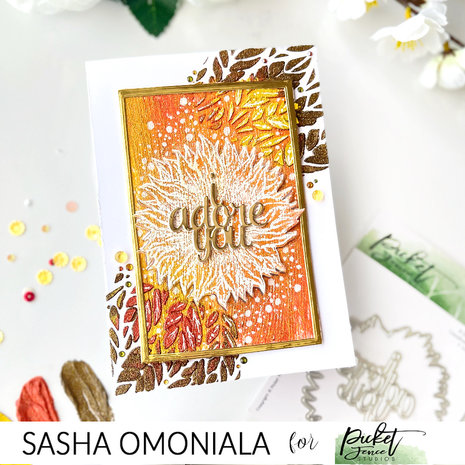 Picket Fence Studios Slim Line Shadow of Leaves 4x10 Inch Stencil (SC-316) (OUTLET)